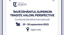Ședința plenară „ÎNVĂȚĂMÂNTUL SUPERIOR TRADIŢII, VALORI, PERSPECTIVE” 2023 09 29