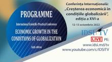 12.10.2022, 10:00 | Conferința Internațională - Creșterea economică încondițiile globalizării