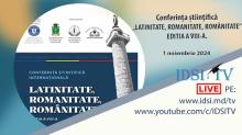 01.11.24, 9:00 | Conferinţă ştiinţifică: LATINITATE, ROMANITATE, ROMÂNITATE. EDITIA A VIII-A. Plenara