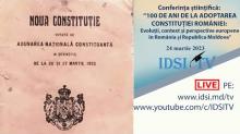 100 DE ANI DE LA ADOPTAREA CONSTITUŢIEI ROMÂNIEI DE LA 1923