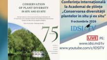09.10.26, 10:00 | Conferința Intern la ASM: Conservarea dive