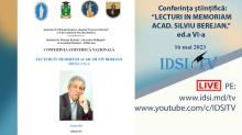 16.05.2023, 9:30 | Conferința științifică - LECTURI IN MEMORIAM ACAD. SILVIU BEREJAN, ed.a VI-a